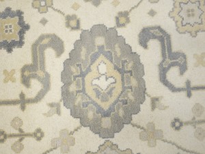 Cream Floral 10X20 Oushak Chobi Oriental Rug