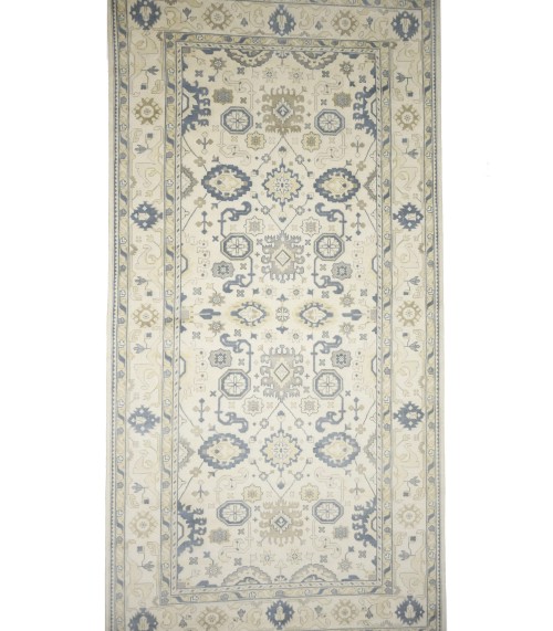 Cream Floral 10X20 Oushak Chobi Oriental Rug