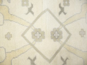 Cream Floral 10X19 Oushak Oriental Rug