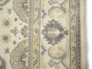 Cream Floral 9X18 Oushak Chobi Oriental Rug