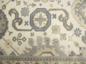Cream Floral 9X18 Oushak Chobi Oriental Rug
