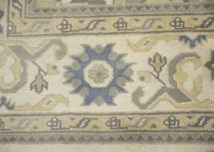 Cream Floral 9X18 Oushak Chobi Oriental Rug