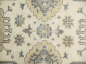 Cream Floral 9X18 Oushak Chobi Oriental Rug