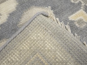 Gray Floral 9X18 Oushak Chobi Oriental Rug
