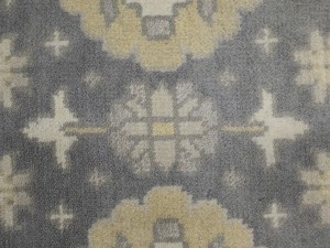 Gray Floral 9X18 Oushak Chobi Oriental Rug
