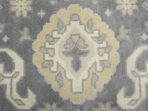 Gray Floral 9X18 Oushak Chobi Oriental Rug