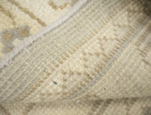 Cream Floral 9X18 Oushak Chobi Oriental Rug