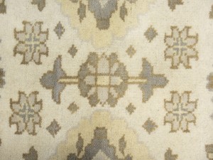 Cream Floral 9X18 Oushak Chobi Oriental Rug