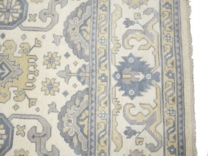 Cream Floral 9X18 Oushak Chobi Oriental Rug