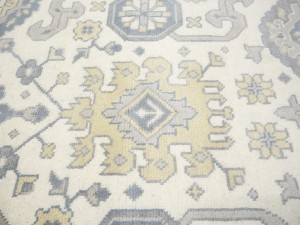 Cream Floral 9X18 Oushak Chobi Oriental Rug