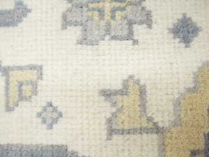Cream Floral 9X18 Oushak Chobi Oriental Rug