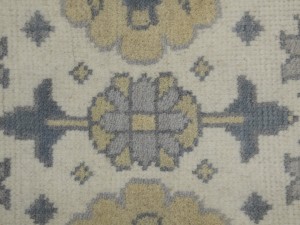 Cream Floral 9X18 Oushak Chobi Oriental Rug