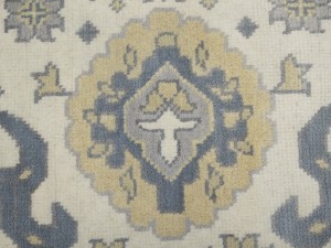 Cream Floral 9X18 Oushak Chobi Oriental Rug