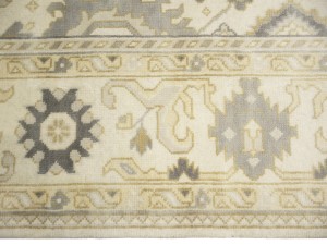 Cream Floral 9X18 Oushak Chobi Oriental Rug