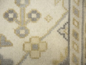 Cream Floral 9X18 Oushak Chobi Oriental Rug