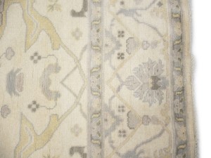 Cream Floral 9X18 Oushak Oriental Rug