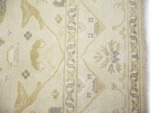 Beige Floral 9X18 Oushak Oriental Rug