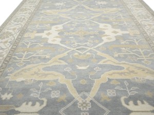 Gray Floral 8X16 Oushak Oriental Rug