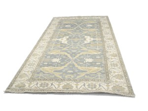 Gray Floral 8X16 Oushak Oriental Rug