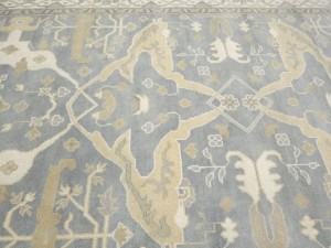 Gray Floral 8X16 Oushak Oriental Rug