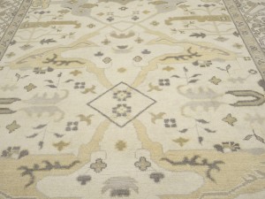 Cream Floral 8X16 Oushak Oriental Rug