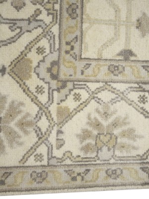 Cream Floral 8X16 Oushak Oriental Rug