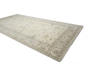 Cream Floral 8X16 Oushak Oriental Rug