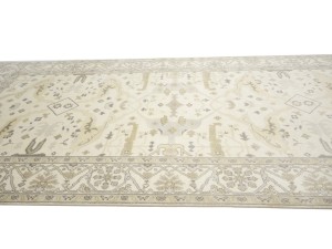 Cream Floral 8X16 Oushak Oriental Rug