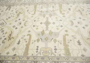 Cream Floral 8X16 Oushak Oriental Rug
