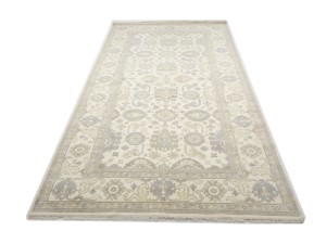 Cream Floral 8X16 Oushak Chobi Oriental Rug