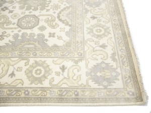 Cream Floral 8X16 Oushak Chobi Oriental Rug