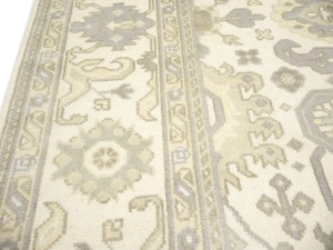 Cream Floral 8X16 Oushak Chobi Oriental Rug