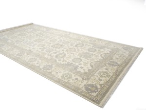 Cream Floral 8X16 Oushak Chobi Oriental Rug