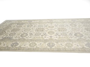 Cream Floral 8X16 Oushak Chobi Oriental Rug