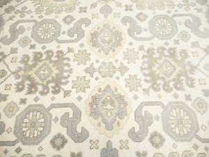 Cream Floral 8X16 Oushak Chobi Oriental Rug