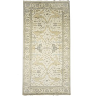Cream Floral 8X16 Oushak Oriental Rug