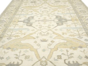 Cream Floral 8X16 Oushak Oriental Rug