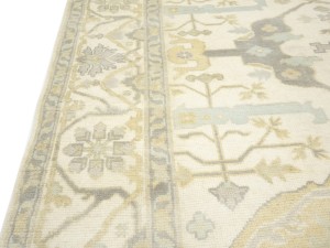 Cream Floral 8X16 Oushak Oriental Rug