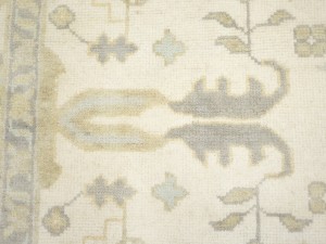 Cream Floral 8X16 Oushak Oriental Rug