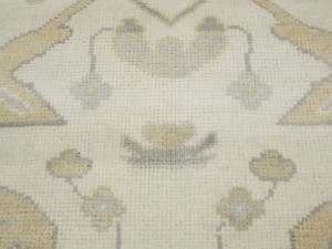 Cream Floral 8X16 Oushak Oriental Rug
