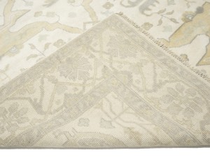Cream Floral 8X16 Oushak Oriental Rug