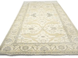 Cream Floral 8X16 Oushak Oriental Rug