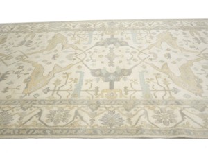 Cream Floral 8X16 Oushak Oriental Rug
