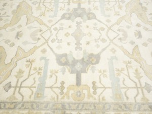 Cream Floral 8X16 Oushak Oriental Rug