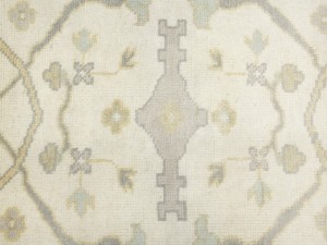 Cream Floral 8X16 Oushak Oriental Rug