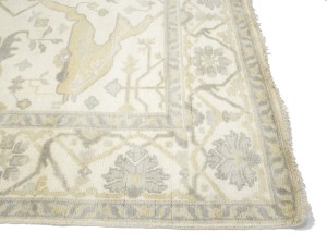 Cream Floral 8X16 Oushak Oriental Rug