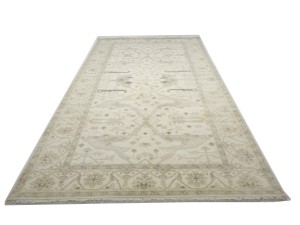 Cream Floral 8X16 Oushak Oriental Rug