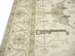 Cream Floral 8X16 Oushak Oriental Rug