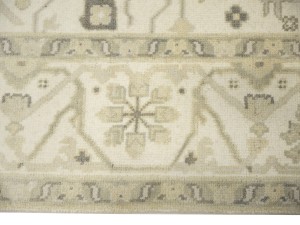 Cream Floral 8X16 Oushak Oriental Rug