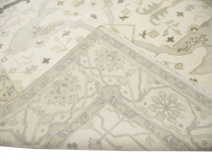 Cream Floral 8X16 Oushak Oriental Rug
